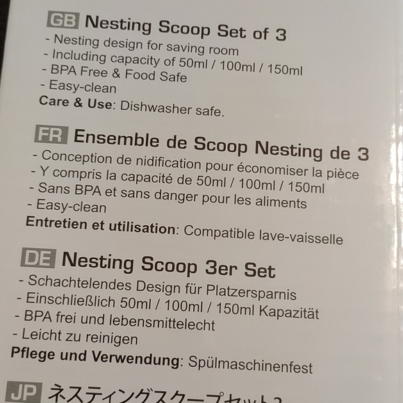 Set of 3 Nesting Scoops, 1.7/3.4/5.1 oz - Picture 6 of 12